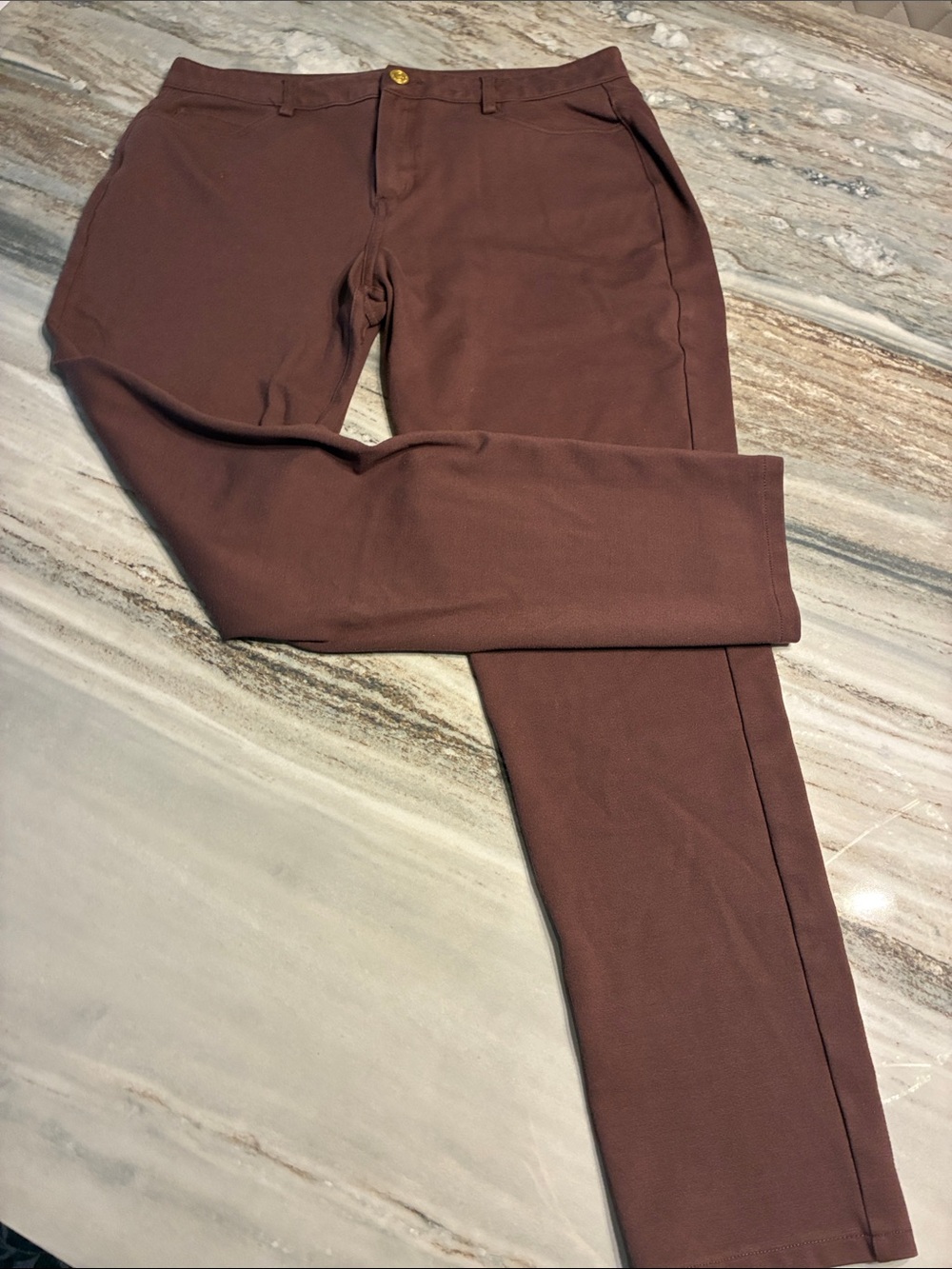 Michael Kors Women’s brown stretch leggings pants ankle